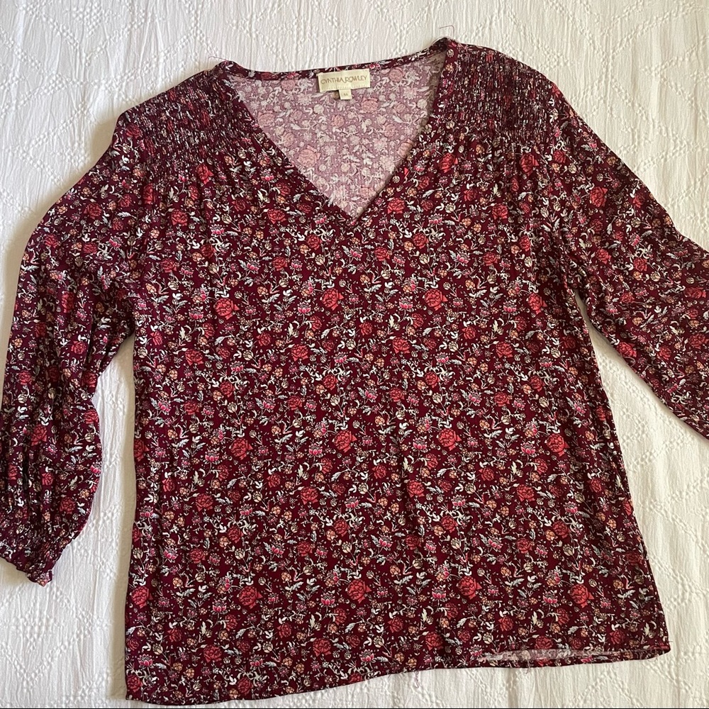 Cynthia Rowley Flower Blouse
